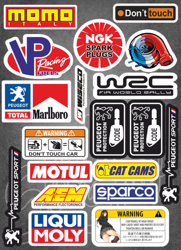 استیکر ورقه ای پژو برند استیکر لئو مدل پک اقتصادی استیکر ورقه ای پژو