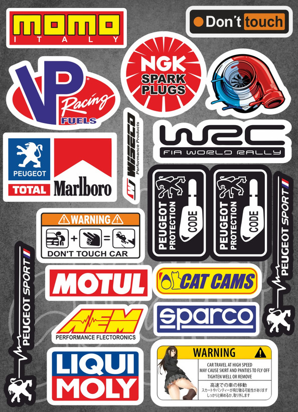 استیکر ورقه ای پژو برند استیکر لئو مدل پک اقتصادی استیکر ورقه ای پژو