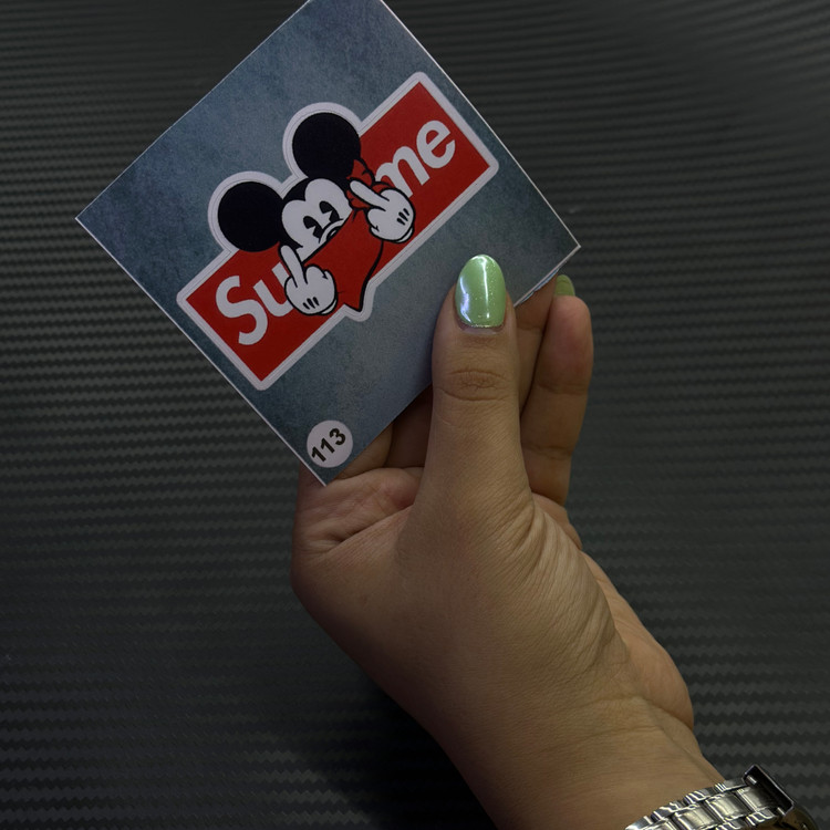 برچسب استیکر میکی موس مدل supreme