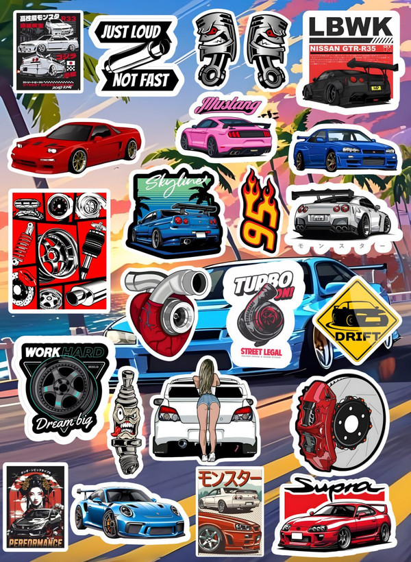 استیکر ورقه ای مدل پک ماشینی