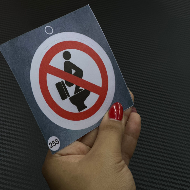 استیکر هشدار دستشویی