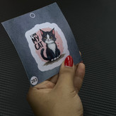 استیکر گربه برند استیکر لئو مدل گربه سیاه سفید کد: ۲۸۳