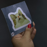 استیکر گربه برند استیکر لئو مدل گربه بانمک کد ۲۵۱