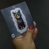 استیکر گربه برند استیکر لئو مدل گربه مینیاتوری کد ۲۵۳