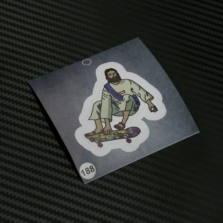 استیکر عیسی برند استیکر لئو مدل عیسی اسکیت سوار کد ۱۸۸