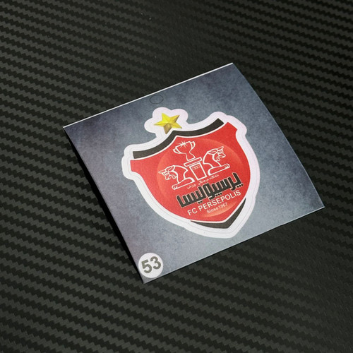 استیکر پرسپولیس برند استیکر لئو مدل برچسب و استیکر پشت چسب دار تیم پرسپولیس کد ۵۳