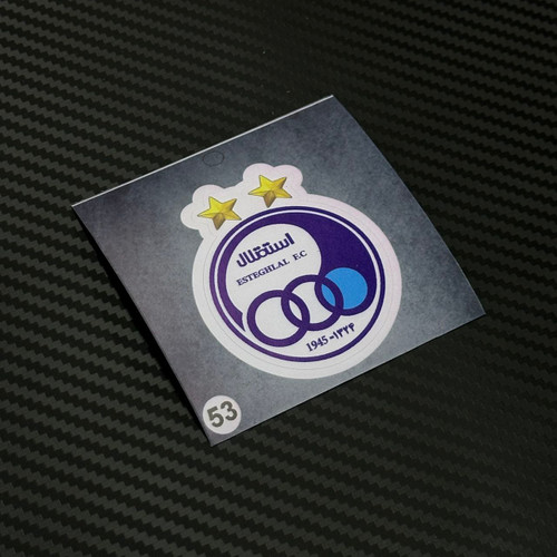 استیکر استقلال برند استیکر لئو مدل برچسب و استیکر پشت چسب دار تیم استقلال کد ۵۳