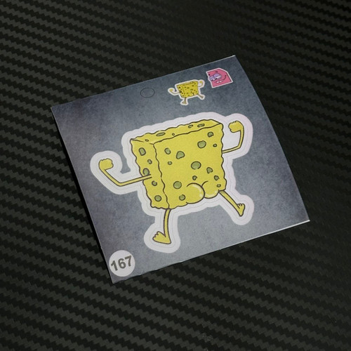 استیکر باب اسفنجی برند استیکر لئو مدل استیکر و برچسب باب اسفنجی قهرمان کد ۱۶۷