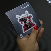 استیکر گوساله برند استیکر لئو مدل استیکر و برچسب گوساله شیک پوش مینیاتوری کد ۱۶۵