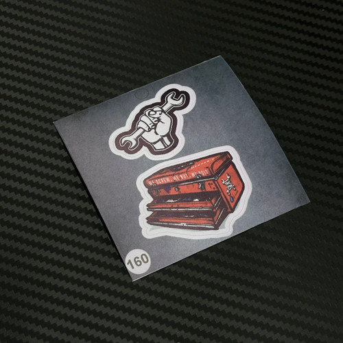 استیکر جعبه آچار برند استیکر لئو مدل برچسب و استیکر مکانیکی کد ۱۶۰