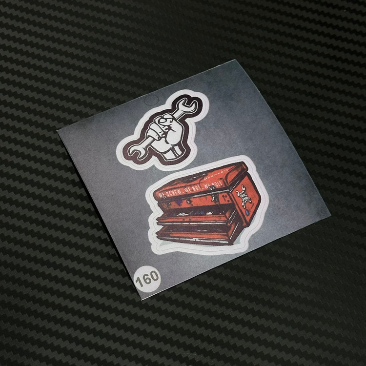 استیکر جعبه آچار برند استیکر لئو مدل برچسب و استیکر مکانیکی کد ۱۶۰