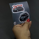 استیکر خودرو ۲۰۷ مدل برچسب و استیکر ۲۰۷ سواران کد ۱۵۶