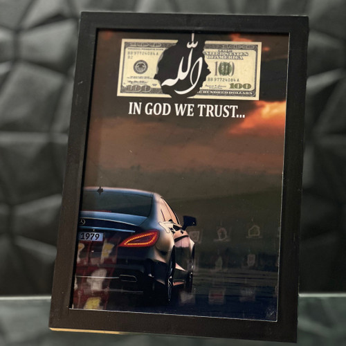 تابلو دکوری الله برند استیکر لئو مدل تابلو cls500 و دلار