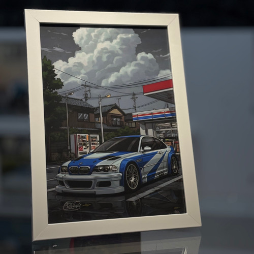 تابلو دکوری خودرو مسابقه ای برند استیکر لئو مدل bmw e46